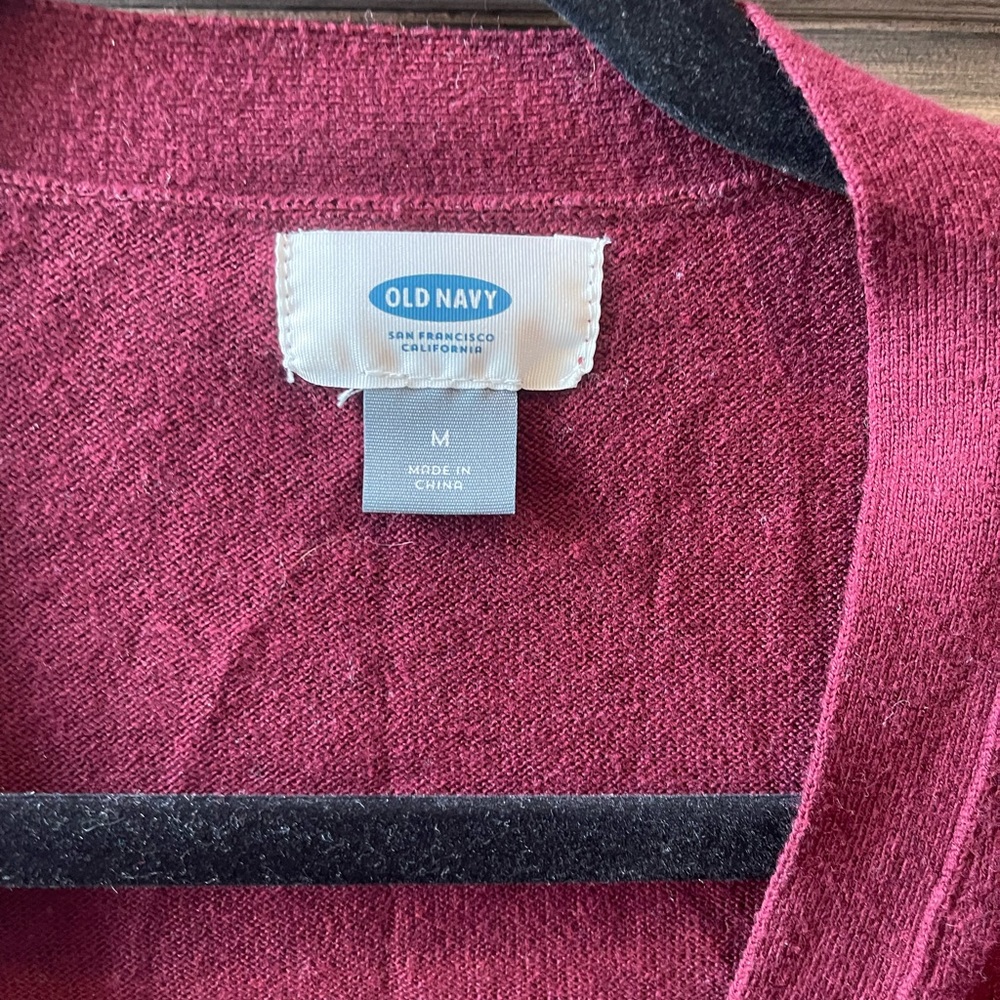 Maroon old navy cardigan